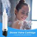 Dreyoo Hot or Cold Shower Cartridge Compatible with RP22018, Stem Replacement Compatible with Glacier Bay Tub & Shower Faucet, for 2 or 3 Handle Faucets (1 Pack)