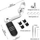 1.25" Highway Footpegs, Motorcycle Adjustable Footrest for Harley Davidson Touring Road King Road Glide Street Glide Electra Glide Sportster Softail 1 1/4" Engine Guard Foot Pegs, Chrome