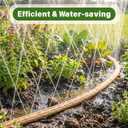 Sprinkler Soaker Hose 25 FT, Watering Hose with Holes, High-Efficiency Water-Saving Sprinklers System for Lawn and Garden with Staples