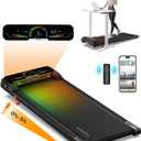 Walking Pad Treadmill with Incline,Treadmills for Home and Office,340 Lb Capacity,4 in 1 Portable Under Desk Treadmill with APP and Remote Control,Large LED Display (Black orange)