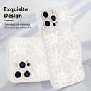 MZELQ for iPhone 12 Pro Max Case, Silicone Floral Flowers Sunflowers Cute Pattern, Camera Protection Soft Slim Phone Cover for Girls Women -White