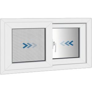 NOOTA Basement Window 32" x 16" Double Tempered Glass, Removable Flange, Vinyl Sliding WindowWhite