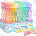 32 Piece Mini Unicorn Bubble Wand with Gift Box, Pastel Unicorn Party Favors for Kid, Toddler Girl Birthday Parties Decoration, Goodie Bag Stuffers Supplies, Bubbles Gift Toy Bulk, Carnival Prizes
