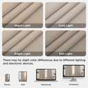 Joydeco Light Beige 100% Blackout Curtains 96 Inch 2 Panels, Luxury Thermal Light Beige Velvet Curtains for Bedroom Living Room, Soundproof Blackout Window Drapes, Rod Pocket & Back Tab (52W x 96L)
