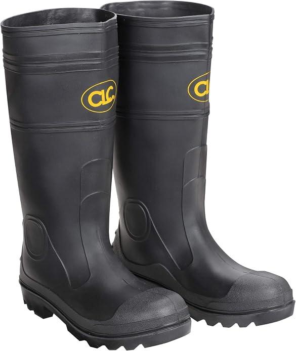 CLC Custom Leathercraft Climate Gear R230 Over The Sock Black PVC Rain Boot, SIze 12