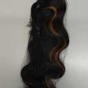 ToyoTress Ocean Wave Feather Crochet Human Hair - 12 Inch 50G Miracle Knots Water Deep Wave Crochet Human Hair For Black Women Brown Highlight Color Braiding Hair (12 Inch, P1B/30-50G)