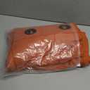 KOUFALL Orange Sheer Curtains 96 Inches Long,Autumn Home Decor Grommet Linen Rustic Farmhouse Fall Curtains for Living Room Bedroom (52"W x 96"L (Pack of 2))