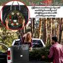 SATINIOR 4 Pack Christmas Wreath Storage Container Card Slot Durable Handles and Double Zipper Storage Container Large Square Gift Bag Organizer for Holiday Xmas Garland Decoration (Pe,24 Inches)