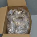 BBTO 100 Pcs Car Air Fresheners Diffuser with Wooden Cap - Empty Aromatherapy Diffuser Clear Fragrance Holder Pendant Hanging Perfume Fresheners for Car Decor (Clear Round Diamond)