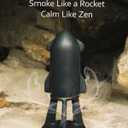 Cyberpunk Starship Incense Burner Holder with Airflow Smoke Effect  Fidget-Friendly Rocket Aromatherapy Decor for Mindfulness, Relaxation, Yoga, Meditation