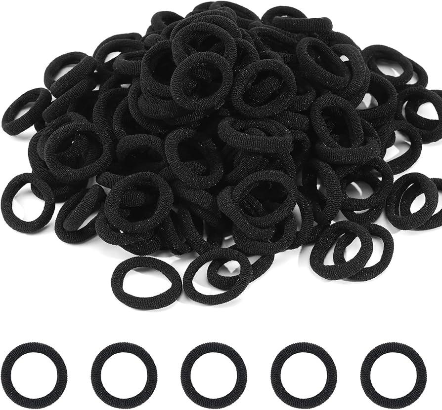 100PCS Large Cotton Ponytail Holders, Seamless Hair Ties, Elastics Hair Bands No Damage for Thick, Heavy and Curly Hair