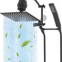 Hibbent Metal 10'' Filtered Rainfall Shower Head with Handheld Combo, High Pressure Shower Wand, 16'' Adjustable Arc Extension Arm, 20 Stage Shower Filter, 71'' Hose, Shower Holder, Oil Rubbed Bronze