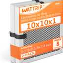 2-Pack 10x10x1 MERV 8 Reusable & Washable Electrostatic Air Filters - Long-Lasting Filter for HVAC Furnace & Air Conditioner Units, Actual Size: 9-5/8” x 9-5/8” x 7/8”