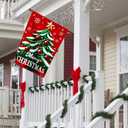 Merry Christmas Flags for Outside 28x40 - Large Christmas House Flags Double Sided - Big Xmas Outdoor Flag Decorative