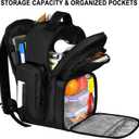 MATEIN Lunch Backpack for Men Work, 15.6 Inch Tactical Backpack with Lunch Compartment, Large Laptop Backpacks with Insulated Cooler Bag for Travel Beach Camping Picnic Hiking, Black