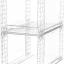 A-LuGei 2PCS Acrylic Stackable Storage Drawers, Clear, 11.8" L Makeup Organizer, Bathroom & Kitchen Cabinet Pantry Storage Bins