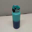 Oldley Insulated Water Bottle 32 oz Stainless Steel with Straw Lid/Chug Lid, Double Wall Vacuum Wide Mouth Sweat/Leak-Proof for Sports Gym Travel Camping (Caribbean Blue)