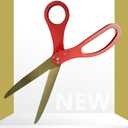 Large Novelty Ribbon Cutting Scissors  Giant Red Scisors 25'' with Golden Blades for Ribbon Cutting Ceremony Heavy Duty Giant Scissors for Inauguration Ceremonies & Special Events