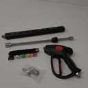 M MINGLE Replacement Pressure Washer Gun with Extension Wand, M22 15mm or M22 14mm Fitting, 5 Nozzle Tips, 40 Inch, 4000 PSI