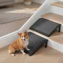 Dog Ramp for Stairs – Non-Slip Pet Steps with Locked-in Carpet & Iron Frame, Helps Senior Dogs & Small Breeds Climb Safely (2-Pack)