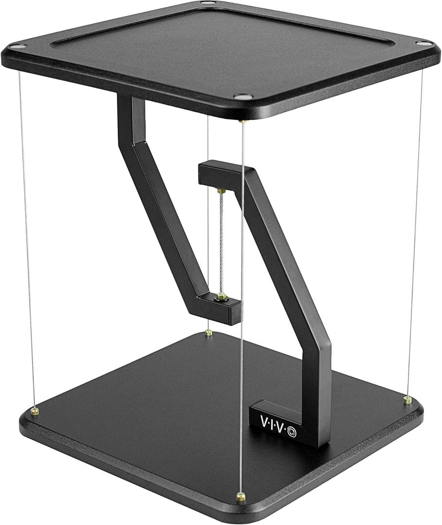 VIVO Anti-Gravity 12 inch Tabletop Speaker Stand, Floating Modern Speaker Holder, Audio Platform, Tensegrity Display Shelf for Home, 15 inches High, Black, STAND-TEN01B