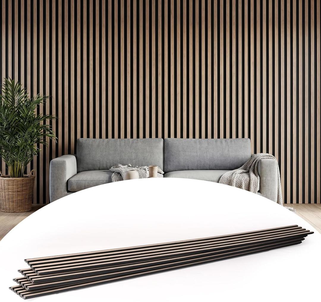 Schliersee 3D Wall Panels, 16 Packs 47.24x4.7 Inch 24.67sq.ft Decorative Wall Panel Accents Interior Wall Decor for Living Room, TV Background, Bedroom, Kitchen