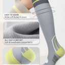 CTHH Cotton Compression Socks for Women 15-20mmHg Cute Knee High Socks Support for Running, Travel, Nurse, Pregnancy, Size: Small-Medium
