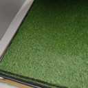 HQ4us Dog Grass Pad with Tray Large 3423 Dog Litter Box Toilet with 2Artificial Grass for Dogs with Hemmed Edge, Pee Pads for Dogs, Realistic, Less Stink, Potty for Balcony