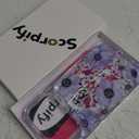 SCORPIFY for iPhone 17 Pro Max Case [Compatible with MagSafe] with Purple Anemone Floral Design, Cute Clear Flower Phone Magnetic Cover for Women Girls, Slim Bumper with Gold Accents