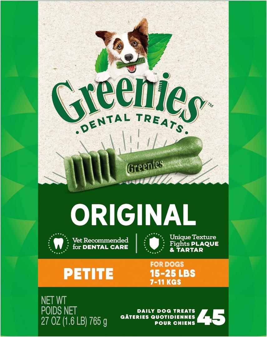 Greenies Original Petite Dental Dog Treats, 27 oz. Pack (45 Treats), Best buy 27 Oct 26