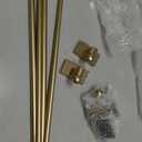 Magnetic Curtain Rods Multi-Use Adjustable Appliance Metal Doors Magnetic Rods, 9-16 Inch, 1/2 Inch Diameter, 4 Pack,Gold