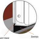 Replacement for Andersen Storm Door Botton Sweep Fin Weatherstrip, Storm Door Parts Compatible with Andersen Pull-Down Storm Door Bottom Seal 43inch, 2pcs