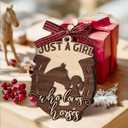 Horse Christmas Ornaments 2025 - Horse Ornaments for Christmas Tree, Horse Gifts for Girls, Women - Wooden Horse Decor, Gifts for Equestrians