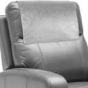 Recliner Headrest Protector, Non Slip Waterproof Headrest Cover, Leather Recliner Headrest Cover for Sofa, Furniture, Living Room, Office Chair (Light Gray) (Hook & Loop)