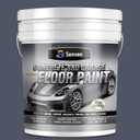 SENVEN Acrylic Concrete & Garage Floor Paint 5 Gallon Slate Gray, Interior/Exterior Concrete Paint for Basement Floors, Porches, Driveway Concrete Coating Semi Gloss, 640 Fl Oz