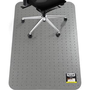 Kuyal Office Chair Mat for Carpet, Gray Heavy Duty Computer Chair Mat, 32" X 48"