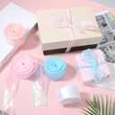 4 Roll Iridescent Organza Ribbon Sheer 4 Colour Organza Ribbon, Sheer Easter Craft Decorative Ribbons 10 Yards Wired Chiffon Ribbons for Flowers Bouquets Garlands Wedding Gift Wrapping Ornaments