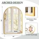 Arched Wall Mirror 30x20 Inch Gold Bathroom Vanity Mirror with Metal Frame, Modern Arch Mirror for Bedroom, Living Room, Entryway, Wall Mounted Decorative Mirror