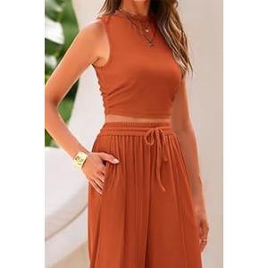 PRETTYGARDEN Two Piece Sets for Women Summer Fashion Lounge Matching Set 2026 Spring Travel Vacation Airport Outfits Clothing XXL