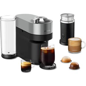 Nespresso Vertuo Pop+ Deluxe Coffee and Espresso Maker by Breville with Milk Frother, 1500 watts, Titan