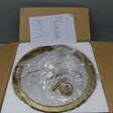 Flush Mount Ceiling Light with Water Ripple Glass Shade, Modern 2-Light Ceiling-Mount Light Fixtures for Bedroom Living Room Gold Metal Farmhous Ceiling Lamp for Lighting and Decoration
