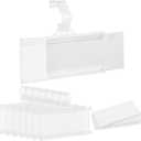100 Pcs Reusable Plastic Wire Shelf Label Holder, for Pantry Retail Shopping Mall Store, Supermarket UPC Price Card & Ticket Display, Strong & Easy Clip Design Tight Snap Lock Closure. 1-1/4" H X 3" W