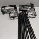 DAOYA Corner Shower Caddy Tension Pole - 4 Tier Stainless Steel Rustproof Shower Corner Caddy for Bathtub Bathroom Shower Organizer Shelves Adjustable Pole 25-114.2 Inch Black