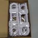 Jetec 10 Pieces Cabinet Locks for Babies, U-Shaped Proofing Drawers Safety Child Locks Adjustable, Easy to Use Childproof Latch for Knob Handle on Kitchen Door Storage Cupboard Closet (White)