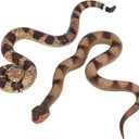 2Pcs Realistic Fake Snakes Toy Lifelike Rubber Rattlesnake Snake Scare Birds and Squirrels Tricky Model Snake Toys for Gift Party Favors or Halloween Decoration Props