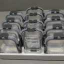 24-Piece Small Glass Food Storage Containers with Lids Airtight, 1.5 Cup Meal Prep Containers Set, Microwave & Dishwasher Safe, Leak-Proof, BPA-Free, Grey