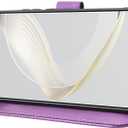 Compatible with Huawei Nova 12s Leather Case Cover,Compatible with Huawei Nova 12 Lite Leather CasePU Leather flip Cover Compatible with Huawei Nova 11 FOA-AL00 Case Cover Purple