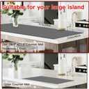 Silicone Mats for Kitchen Counter, 78.7''x 23.6'' (200cmx60cm) Largest Heat Resistant Counter Mat Kitchen Island Waterproof Thicken Non-slip Countertop Protector Mat, Dark Gray
