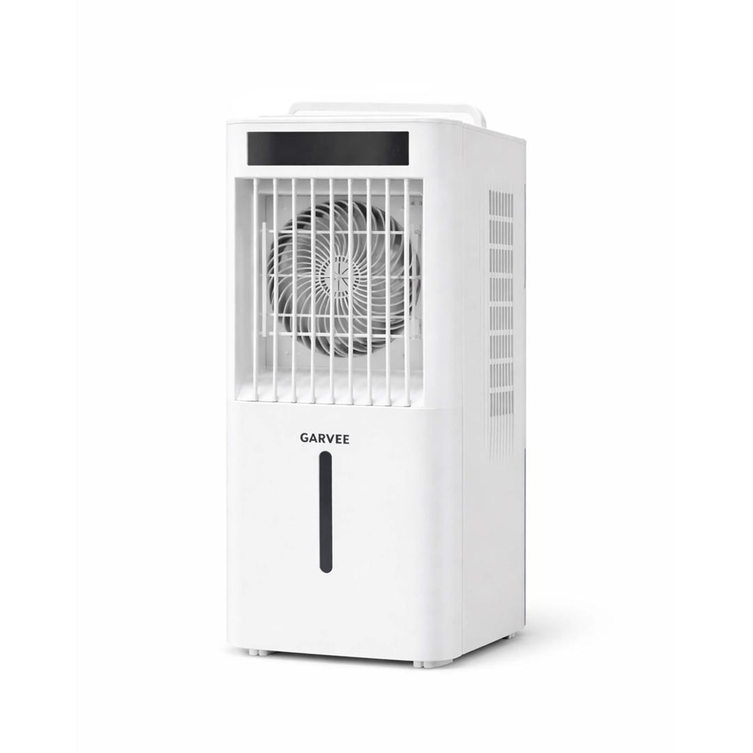White Portable Air Conditioner Fan, Evaporative Air Cooler with Remote Control, 3 Fan Speeds, 1600ml Water Tank, 2/4/8 Hour Timer, Adjustable Airflow, for Bedroom Office Desk
