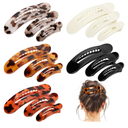 15 PCS Flat Hair Clips for Women & Girls, 5 Colors French Flat Claw Clips 3 Sizes Accessories Barrettes for Thin Thick Fine Hair